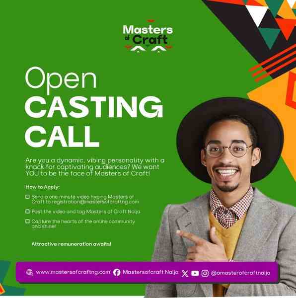 Open Casting Call – Masters of Craft