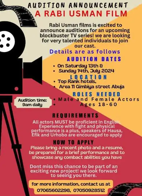 TV Series – Audition Announcement