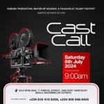 Kobaba Production - Cast Call flyer - https://wakacast.com