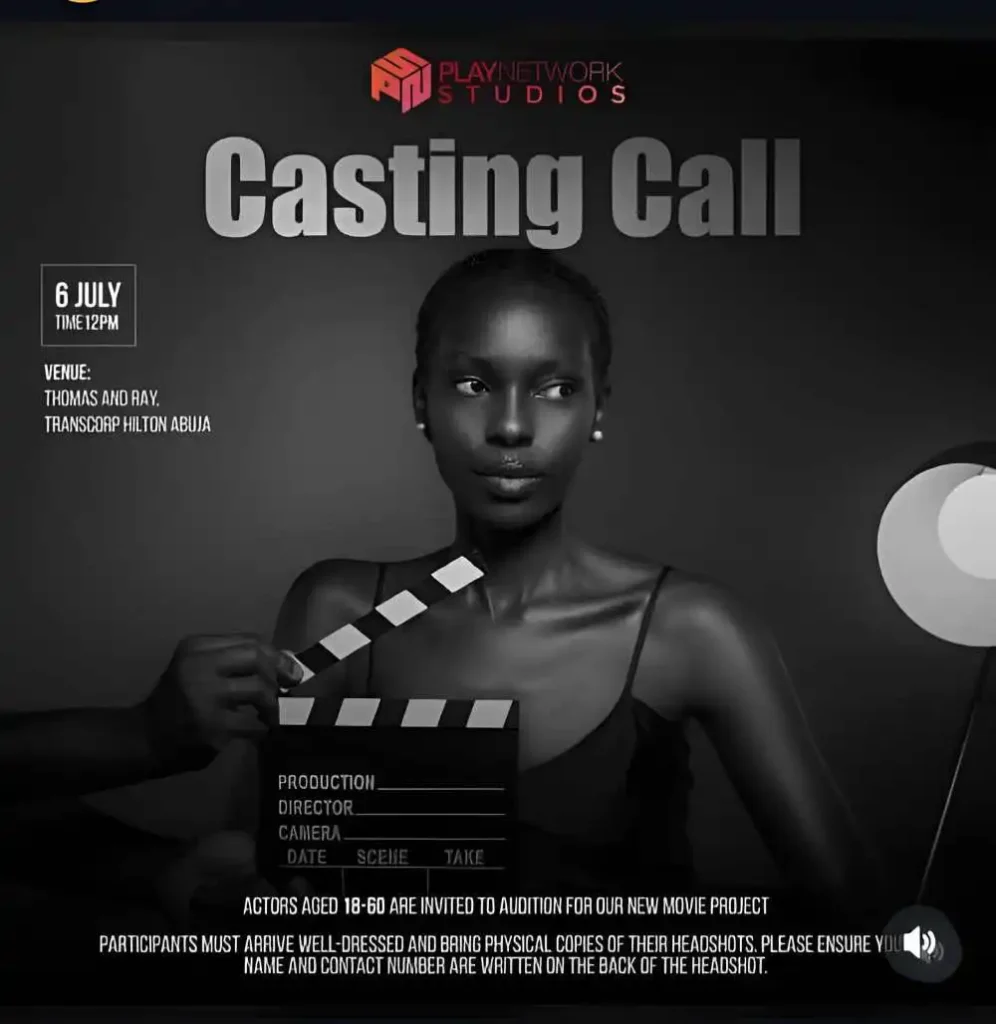 Casting Call - Play Network Studios - https://wakacast.com